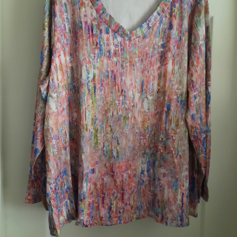 Multicolor Abstract Women's Top